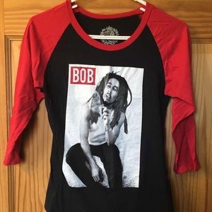 Bob Marley raglan shirt